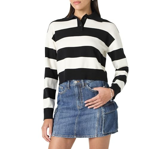 The Drop Womens Joan Splitneck Polo Long Sleeve Sweater | Amazon (US)