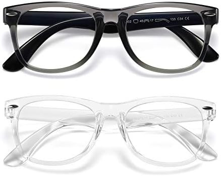 Kids Blue Light Blocking Glasses Girls Boys 2 Pack, Computer Video Gaming Glasses for Kids Girls ... | Amazon (US)