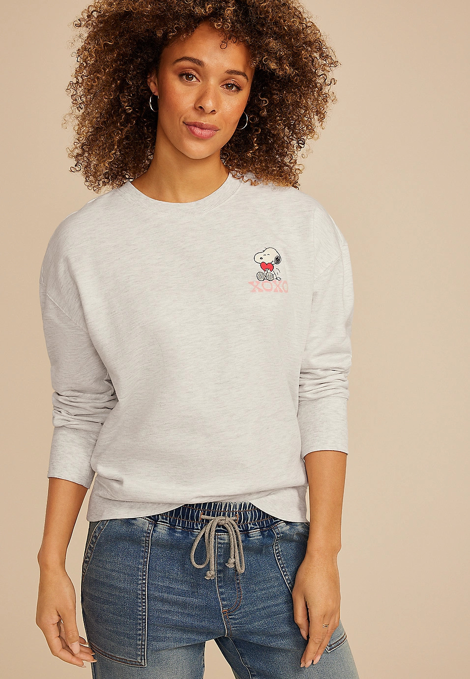Peanuts Snoopy And Friends Relaxed Fit Sweatshirt | Maurices