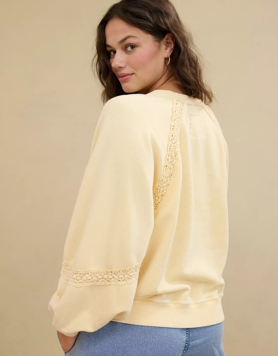 Aerie Hey Crochet Sweatshirt | Aerie