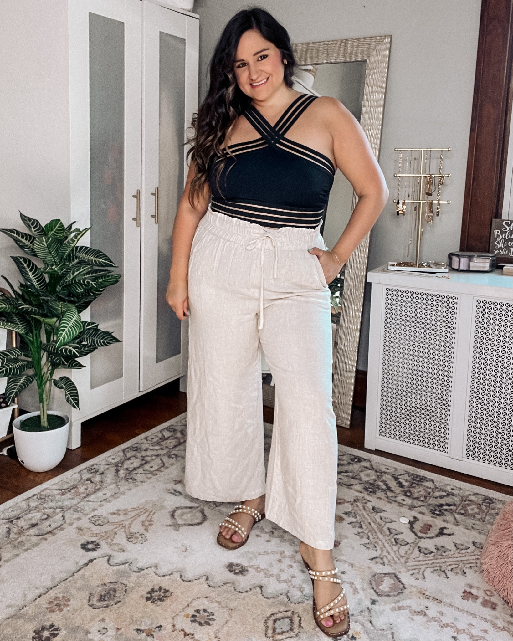 Obsessed with these neutral linen trousers that look great as a swimsuit coverup or just a neutral summer outfit!


One piece swimsuit, linen pants, neutral outfit, casual outfit, swim coverup, midsize, curvy outfit

#LTKcurves #LTKswim #LTKtravel