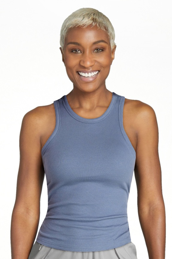 Avia Women's Cotton Ruched Rib Tank Top, Sizes XS-XXXL | Walmart (US)