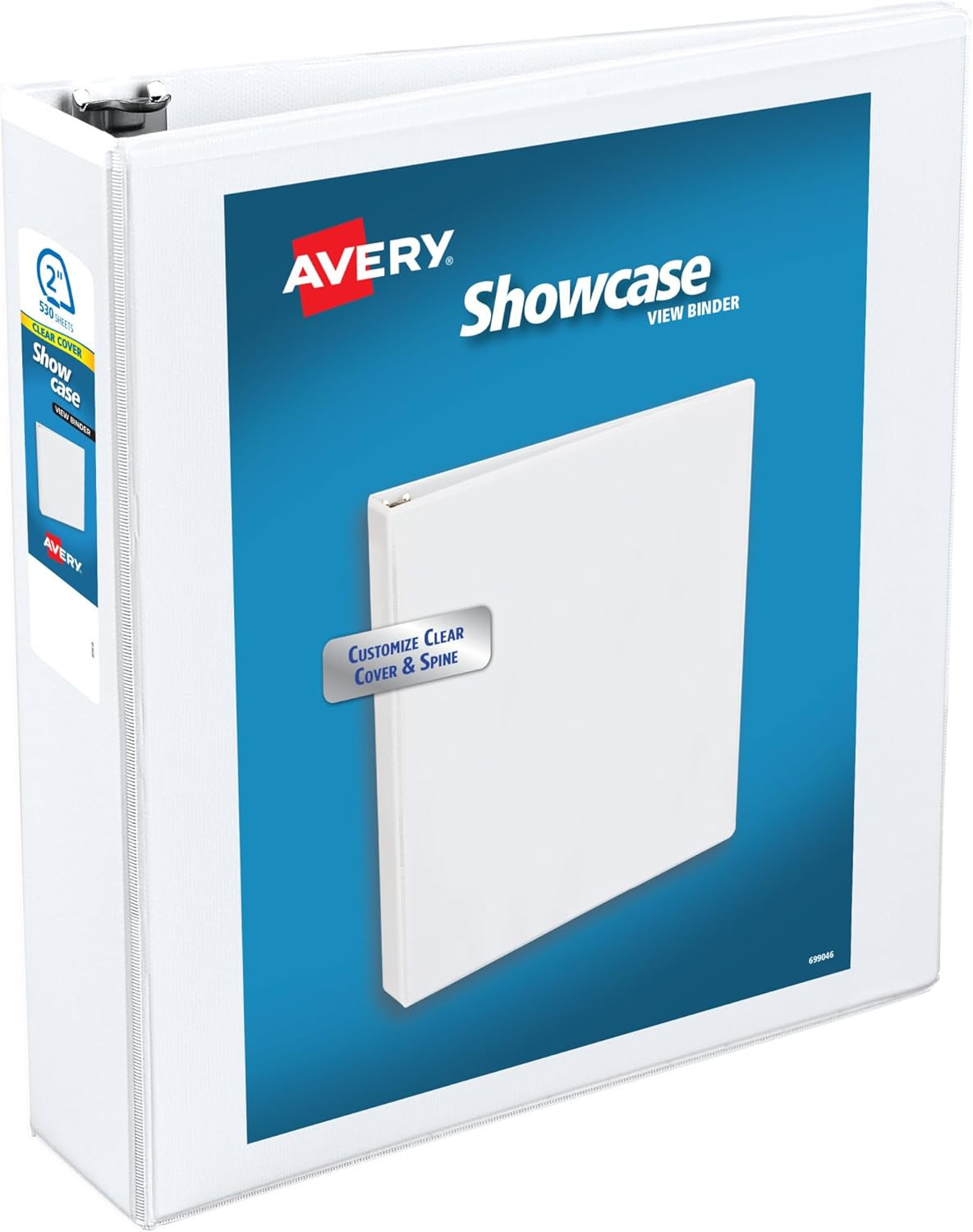Avery Economy Showcase View 3 Ring Binder, 2" Round Rings, 1 White Binder (19701) | Amazon (US)
