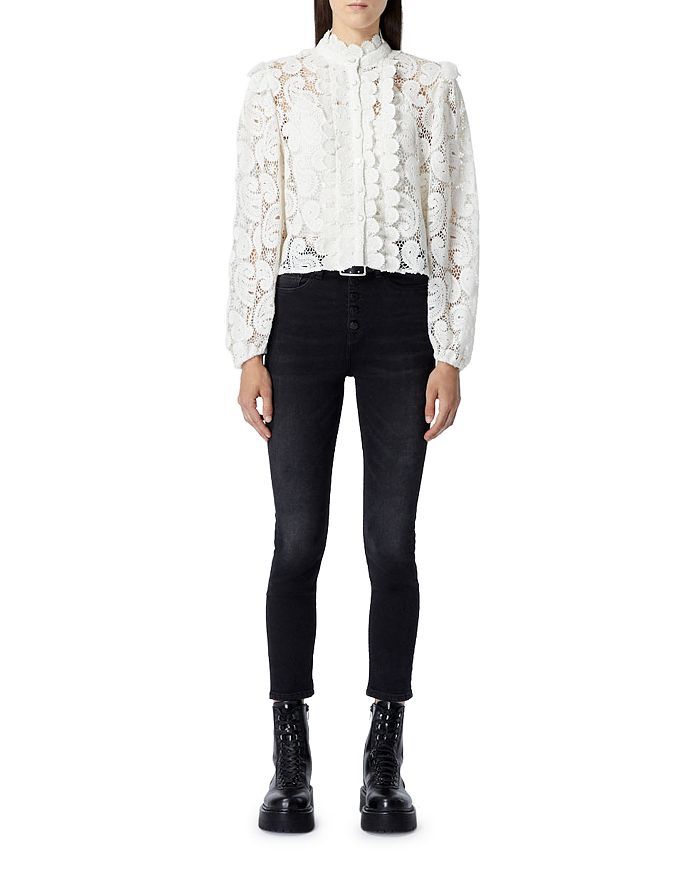 High Neck Lace Blouse | Bloomingdale's (US)