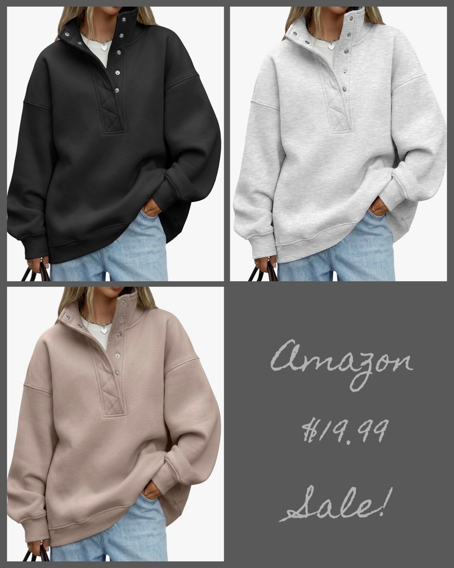 Amazon has these best selling Trendy Queen Henley Snap Sweatshirts for only $19.99 today! Super soft and cozy, and an excellent price today 🙌🏻

#LTKSeasonal #LTKSaleAlert #LTKootd