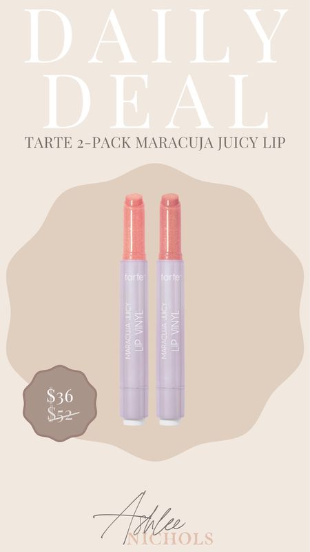 Daily deal! The Tarte maracuja juicy lip is on sale for $36 originally $52! 

Tarte, maracuja lip, lip duo, makeup favorites, beauty

#LTKSeasonal #LTKfindsunder50 #LTKfindsunder100