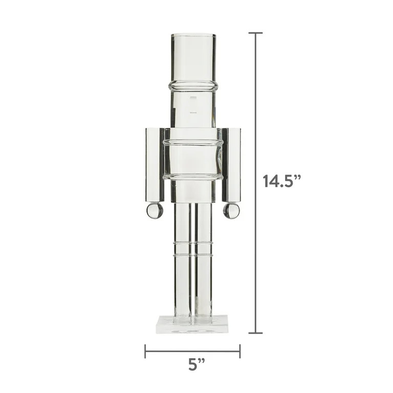 Clear Acrylic Nutcracker Decoration, 14.5 in, by Holiday Time - Walmart.com | Walmart (US)