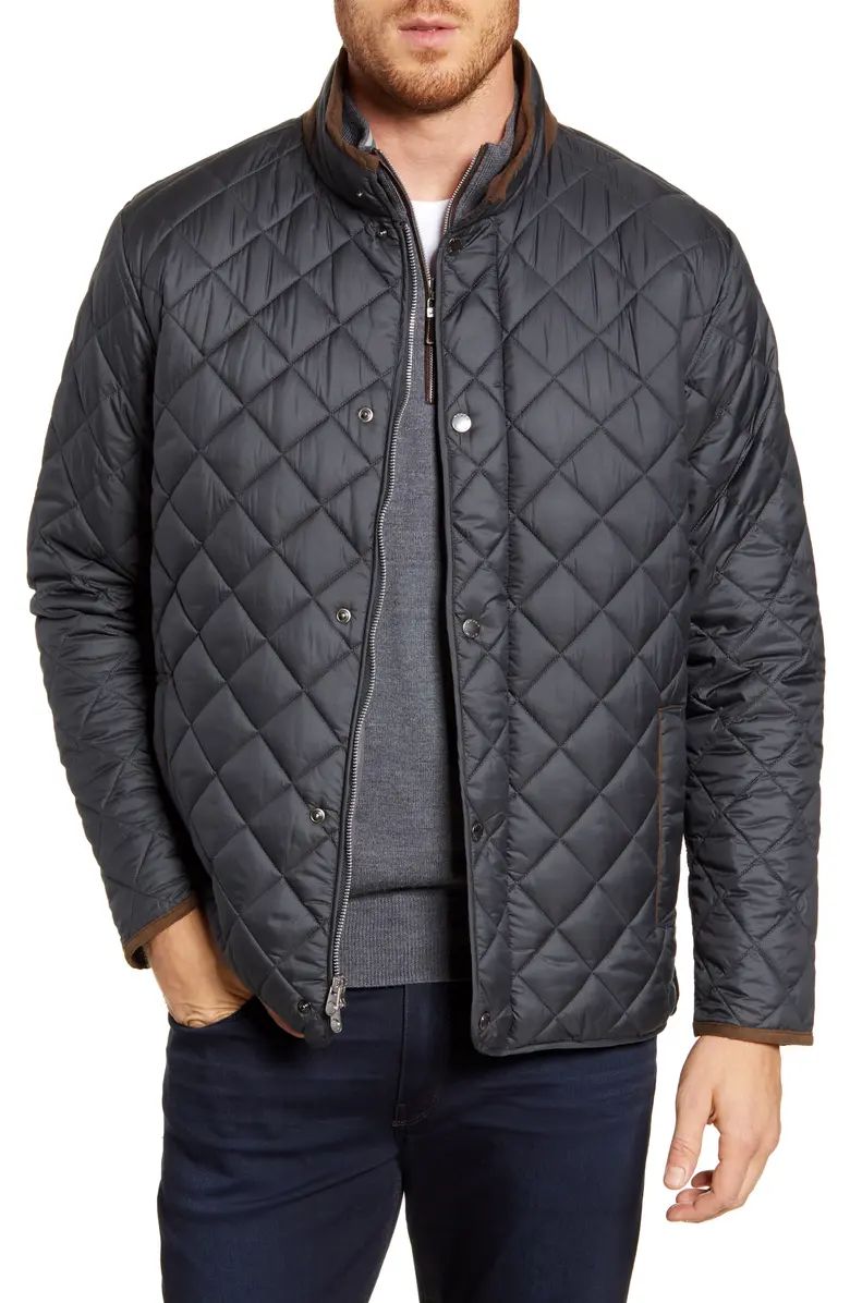 Suffolk Quilted Water-Resistant Car Coat | Nordstrom