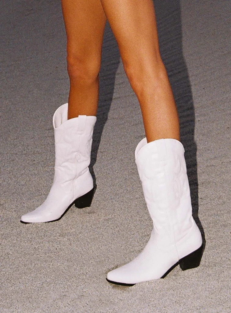 Therapy Clayton Boots White | Princess Polly US