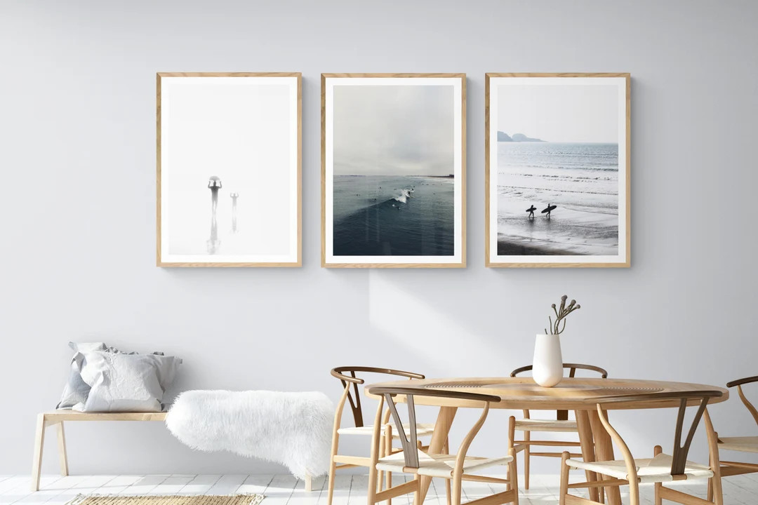 Set of 3 Surf Prints  Black and White Beach Photography Fine - Etsy.de | Etsy (DACH)