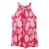 Women Halter Tank Top with Built in Bra Flowy Sleevless Padded Camisole Loose Fit Summer Shirt To... | Amazon (US)