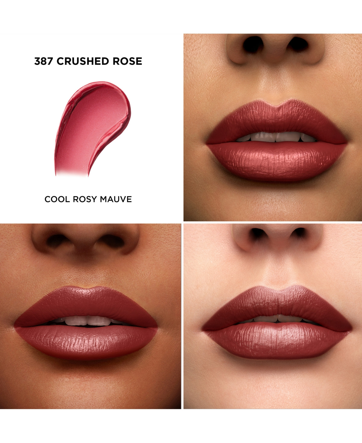 Lancome L'AbsoluÂ Rouge Cream Lipstick - 387-Crushed-Rose | Macy's