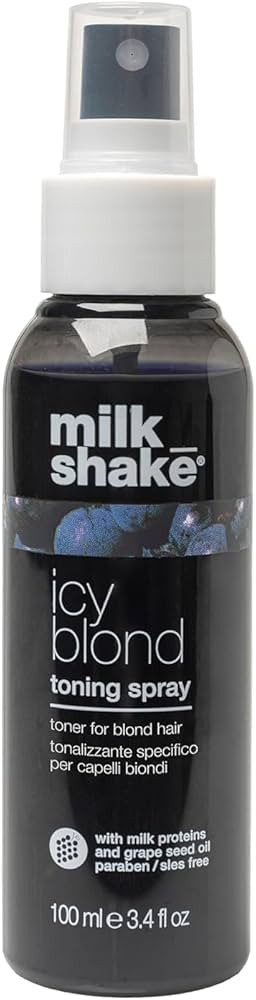milk_shake icy blond toning spray | leave-in toner with black pigment to cool brass and refresh i... | Amazon (US)