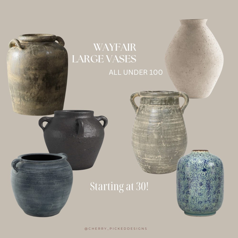 Large Organic Vases at prices you just won’t even believe! All with great reviews! @Wayfairs sell is amazing! ❤️🏺


 #wayfair #organicmodern #transitionaldecor #boujeeonabudget #interiordesign #vase 

#LTKSaleAlert #LTKWatchNow #LTKHome