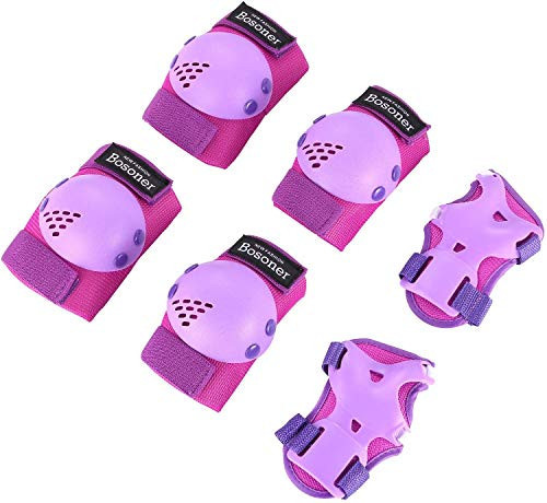 BOSONER Kids/Youth Knee Pads Elbow Pads Wrist Guards Set for 3-15 Years, Child Protective Gear Set for Multi-Sports Outdoor, Roller Skates, Cycling, BMX Bike, Skateboard, Inline Skating | Amazon (US)