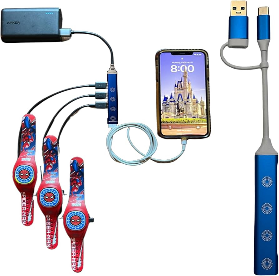 MultiCharger for MagicBand+, MagicBand +, Magic Band Compatible with FuelRod & Other External Bat... | Amazon (US)