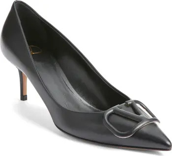 Valentino Garavani VLOGO Pointed Toe Pump (Women) | Nordstrom | Nordstrom