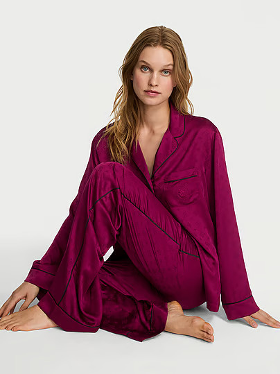 Glazed Satin Long Pajama Set, Pink, Xsreg - Women's Sets - Victoria's Secret | Victoria's Secret (US / CA )