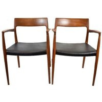 Free & Insured Shipping Within Us - Pair Of Jl Moller Danish Mid Century Teak Arm Chairs | Etsy (US)