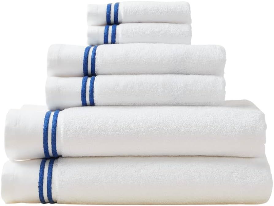 MALEK Luxury Cotton Towel Set - 700 GSM, 100% Cotton, Decorative Bathroom Towel Set, 2 Bath Towel... | Amazon (US)