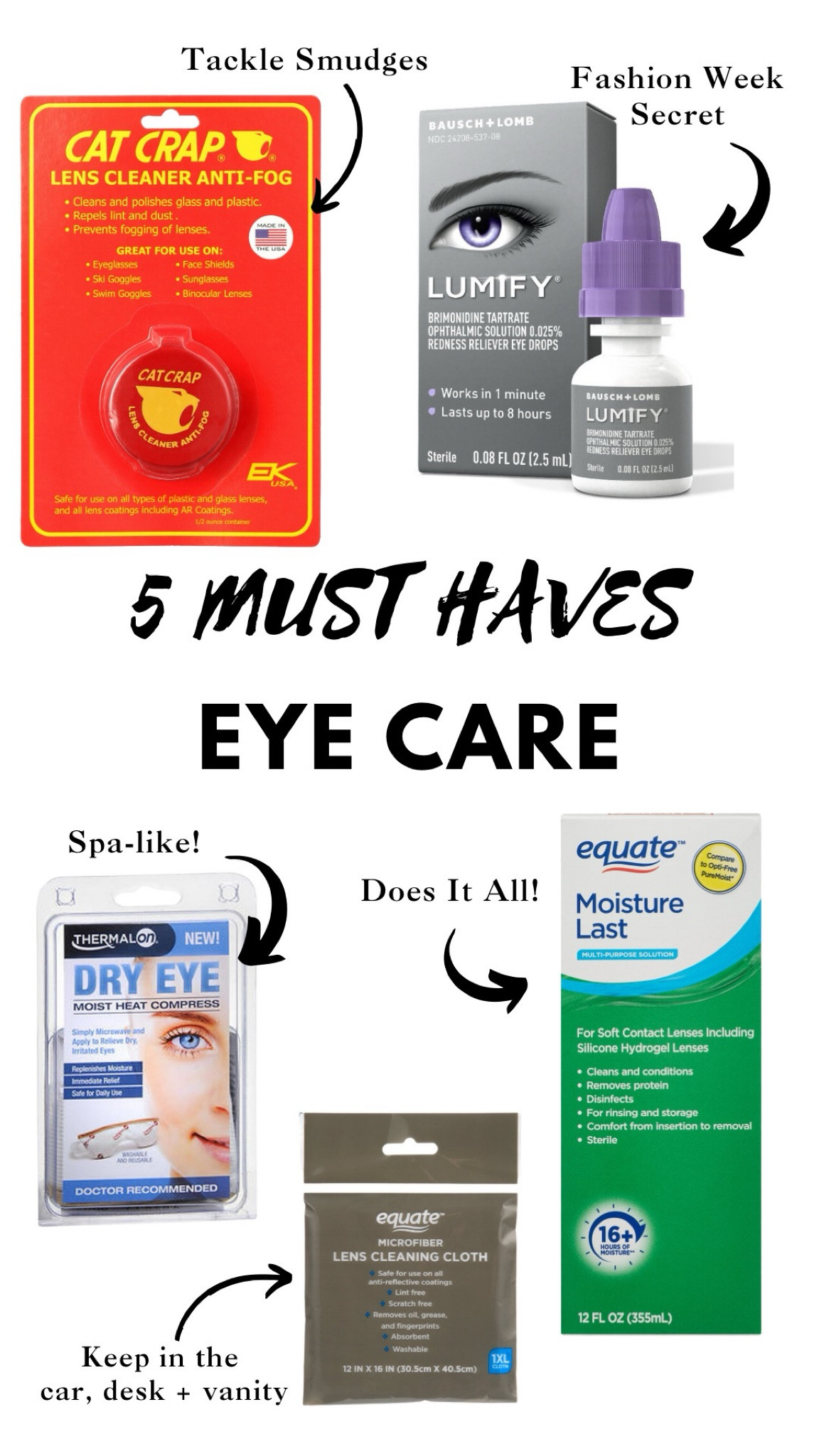 My eye care must haves!  #WalmartPartner #WalmartVision 

#LTKfindsunder50