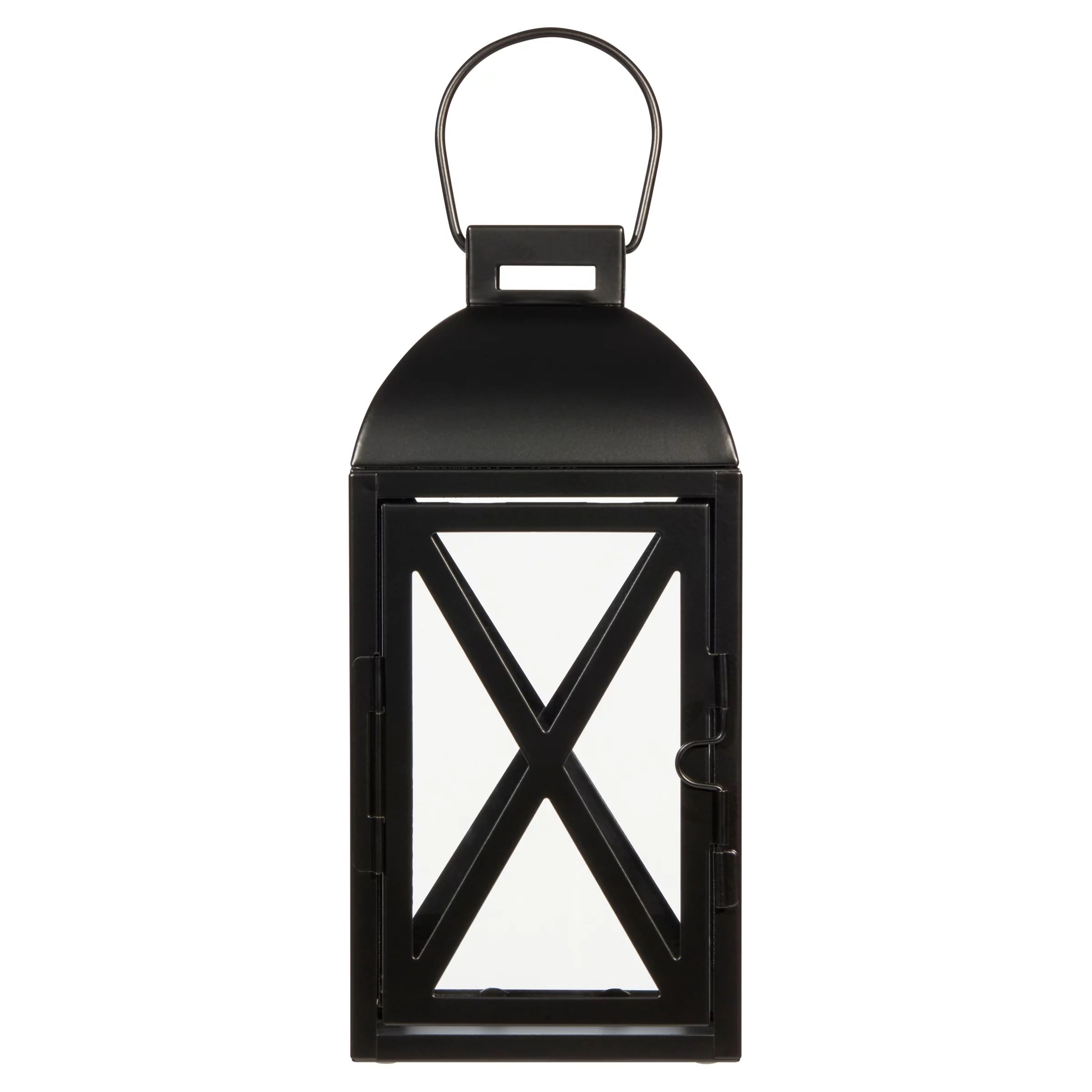 Mainstays Small Black Metal Candle Holder Lantern, Home Decoration | Walmart (US)