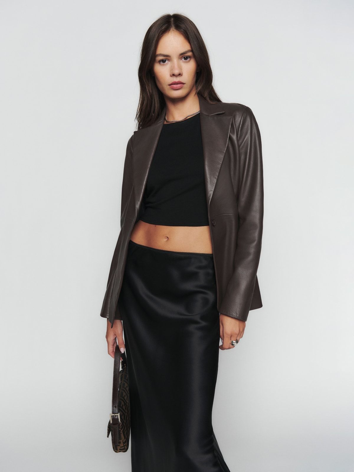Veda Bowery Leather Blazer | Reformation (US & AU)