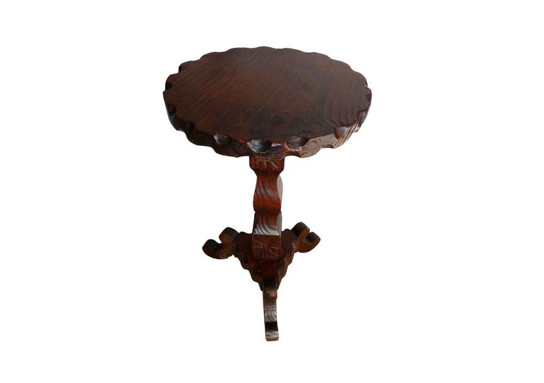 Vintage French Side Table Carved Solid Wood Plant Stand Pedestal Display End Table - Etsy | Etsy (US)