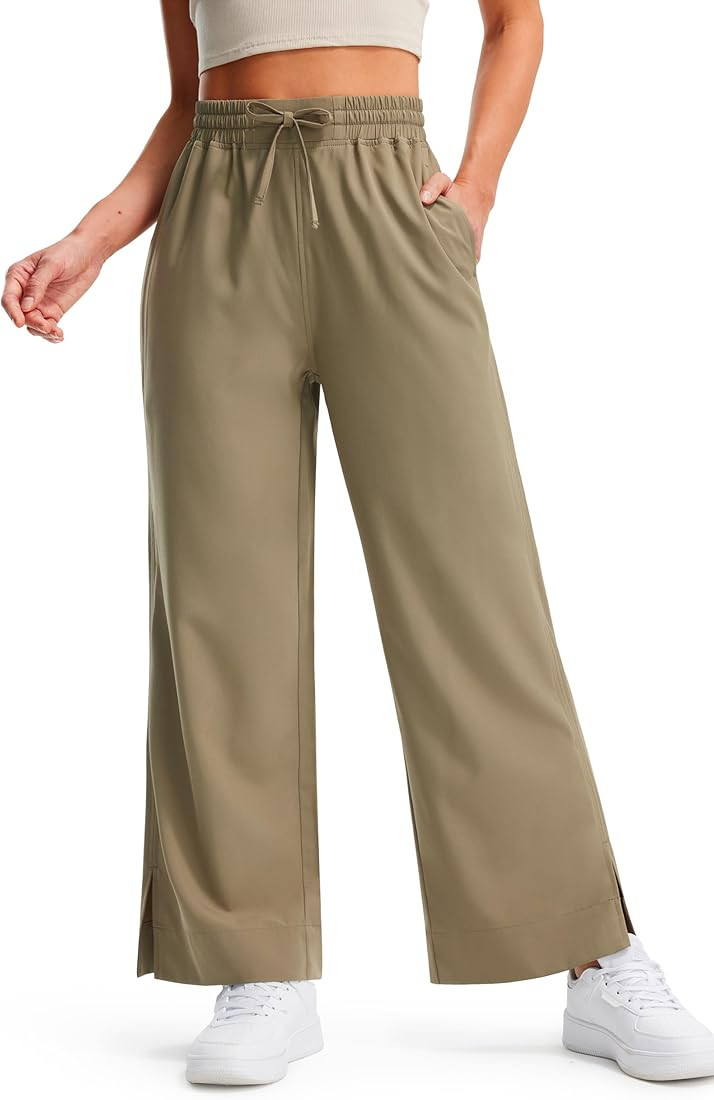 Libin Women's Lightweight Wide Leg Pants 27"/29" High Waisted Casual Work Pants Lounge Flowy Trou... | Amazon (US)