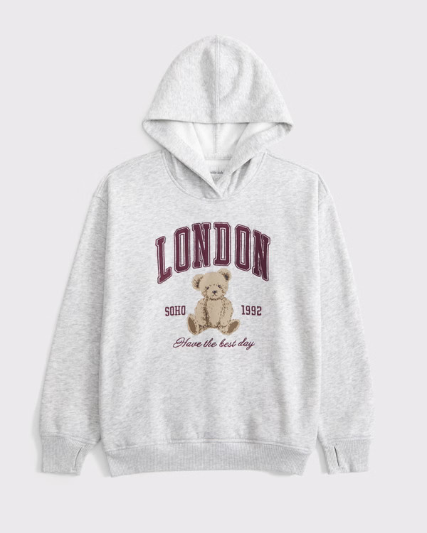 oversized graphic popover hoodie | Abercrombie & Fitch (US)