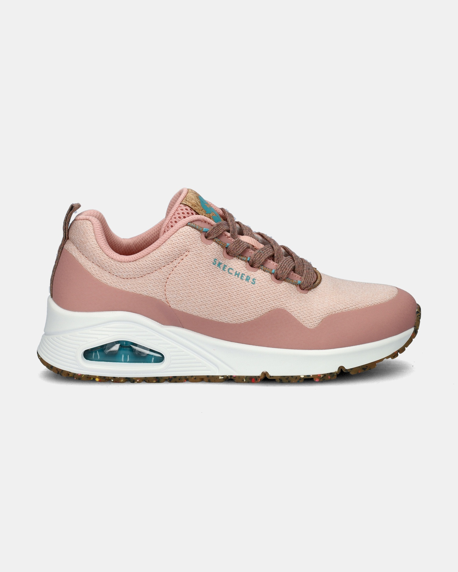 Skechers Uno - Lage sneakers voor dames - Roze | Nelson Schoenen NL