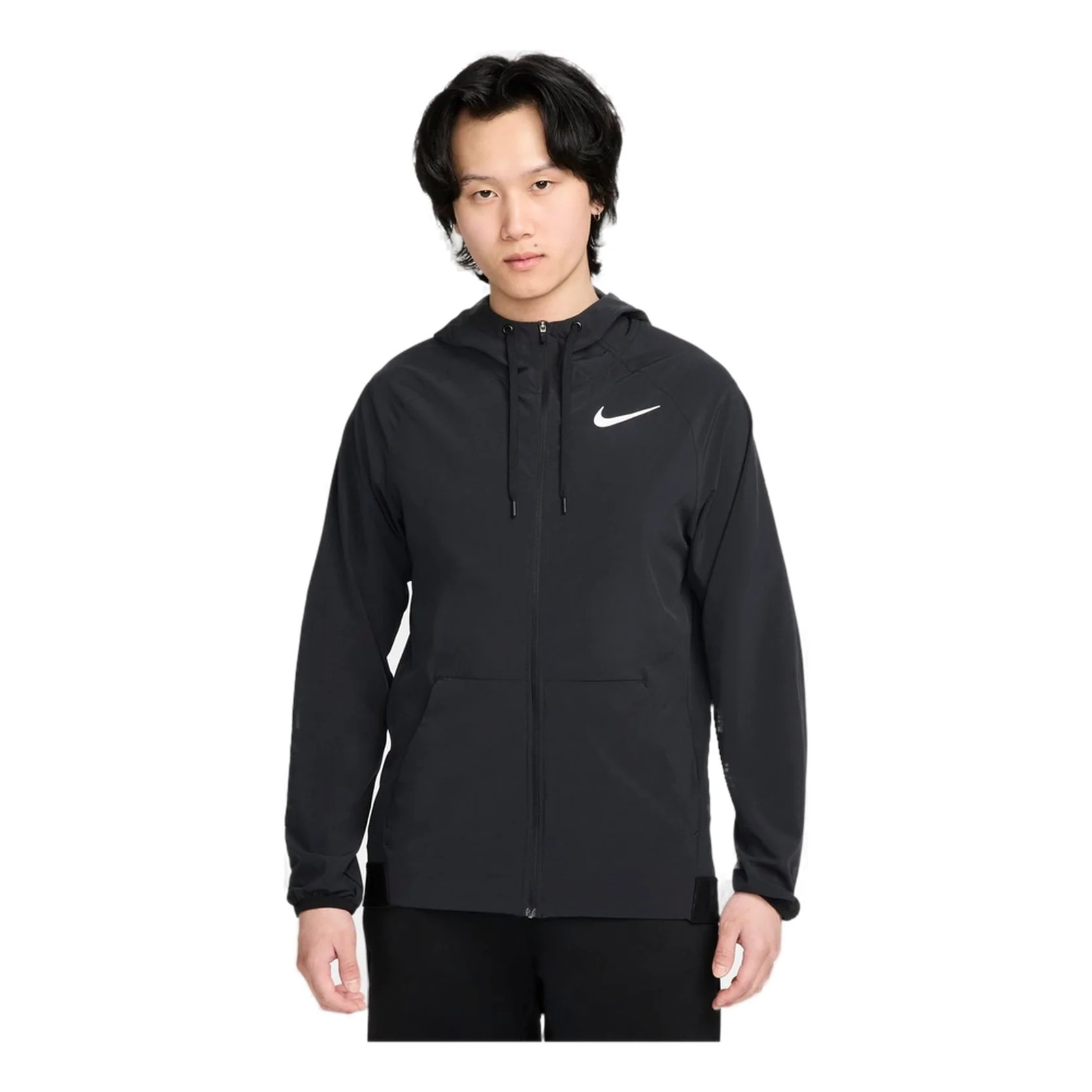 Men's Nike Solid Color Small Long Sleeves Hooded Jacket Black DM5947-011 | KICKS CREW