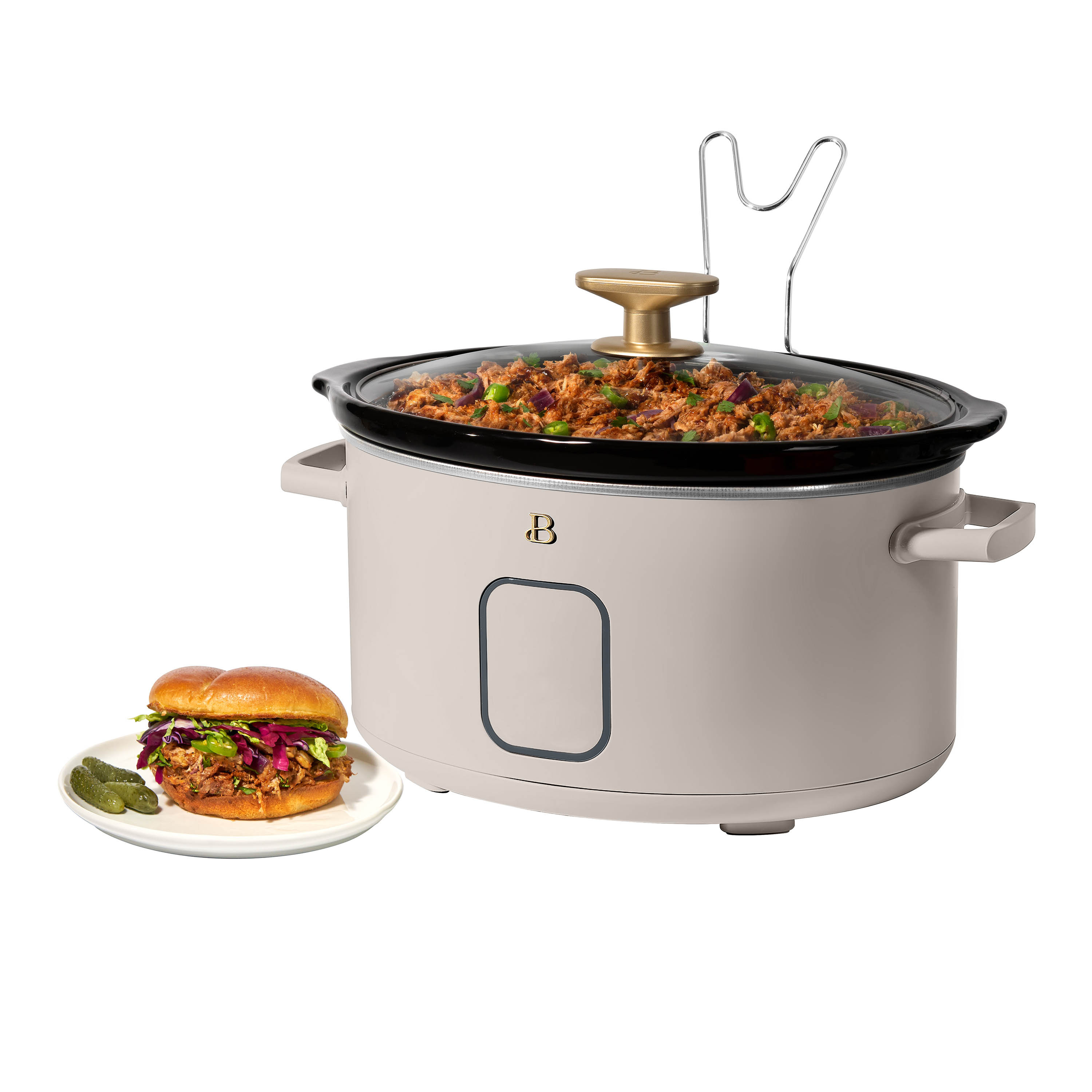 Beautiful 6 Qt Programmable Slow Cooker, Porcini Taupe by Drew Barrymore - Walmart.com | Walmart (US)