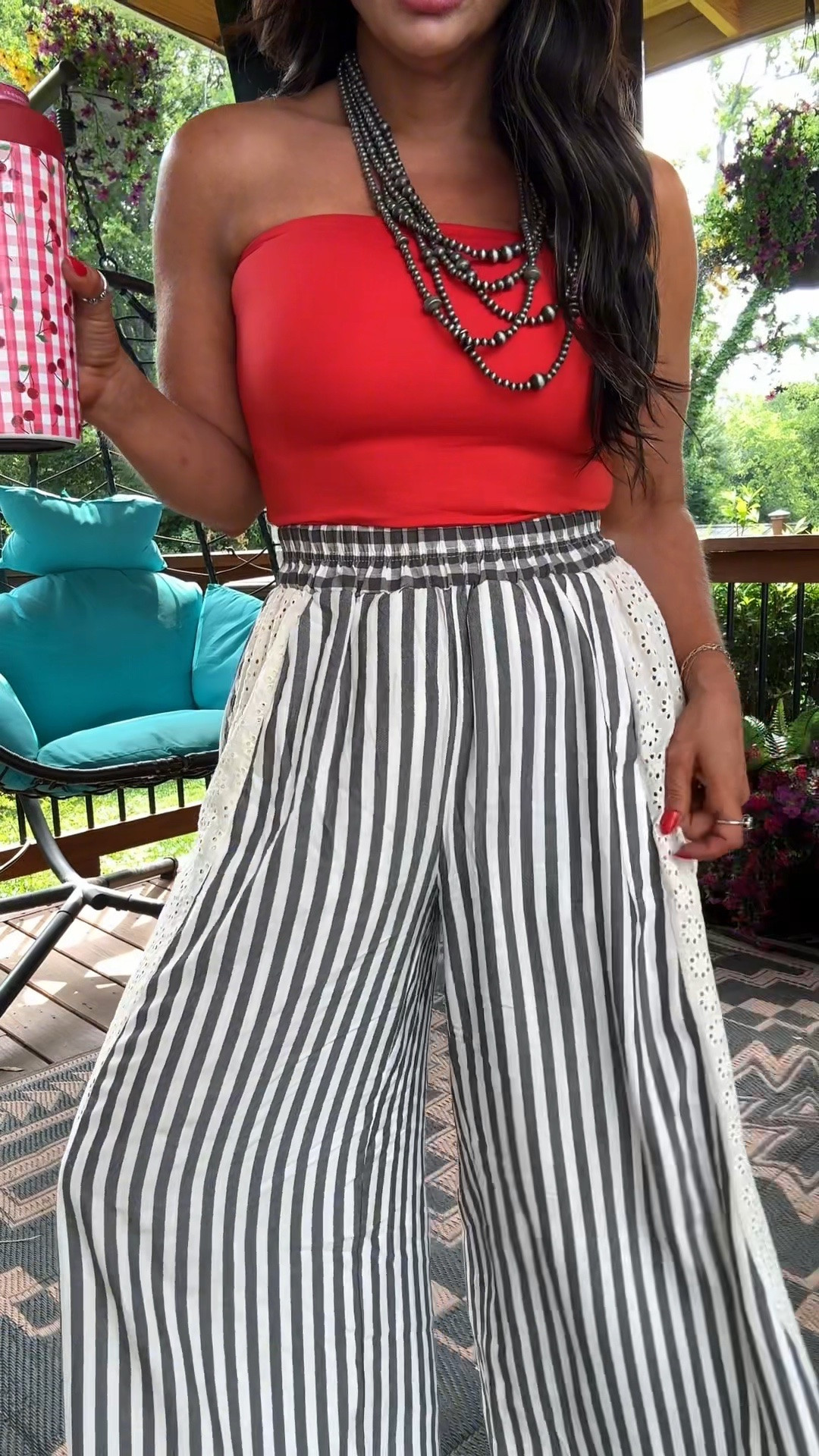 Summer Outfit: Wide Leg Palazzo Pants with crochet details

#LTKdayinmylife #LTKootd #LTKU