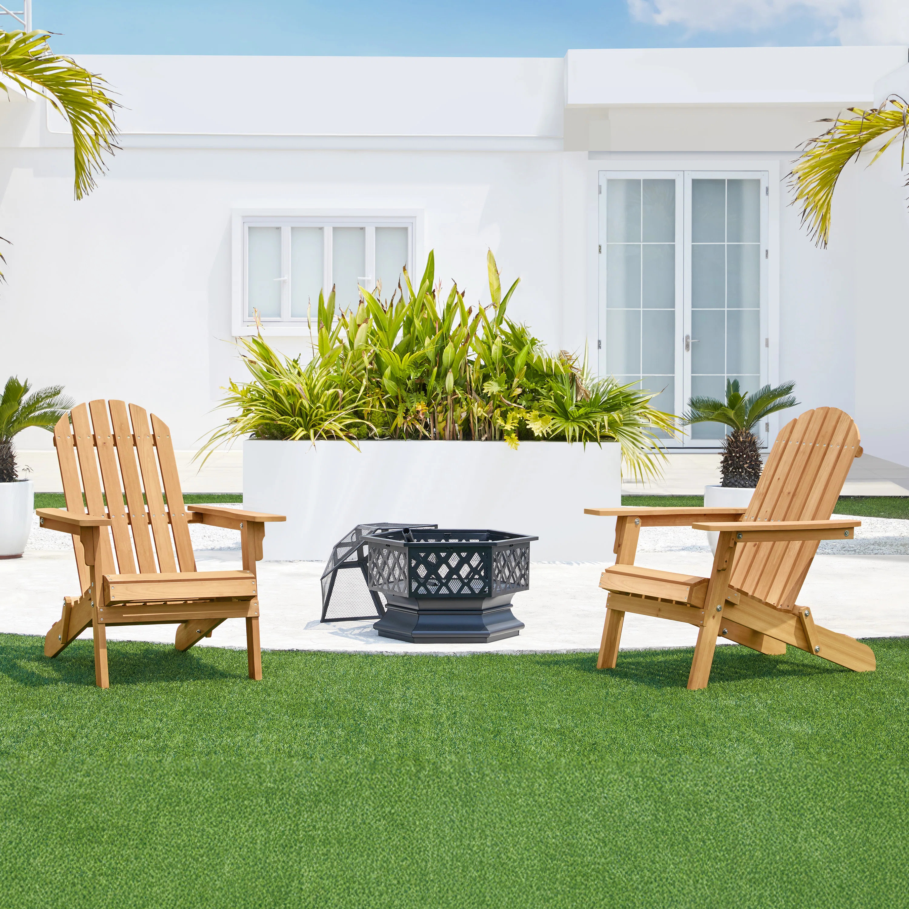 Bennir Solid Wood Folding Adirondack Chair | Wayfair North America