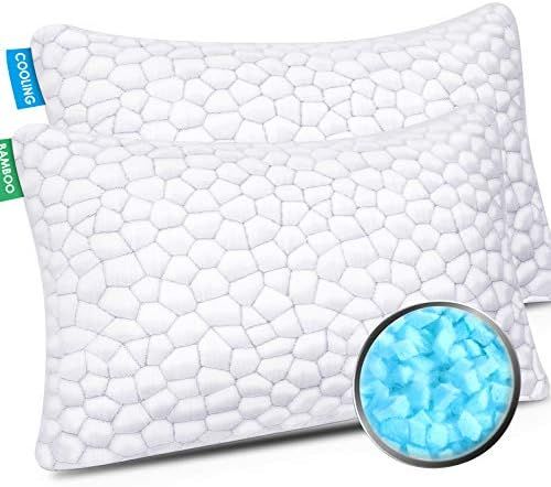 Cooling Bed Pillows for Sleeping 2 Pack Shredded Memory Foam Pillows Adjustable Cool BAMBOO Pillo... | Amazon (US)