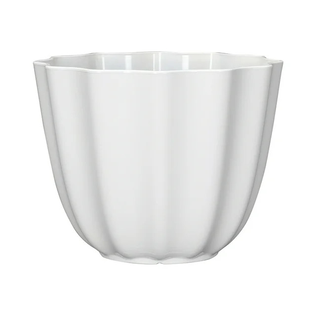 Mainstays Cream Poppy Recycled Resin Planter, 12in x 12in x 9.4in | Walmart (US)