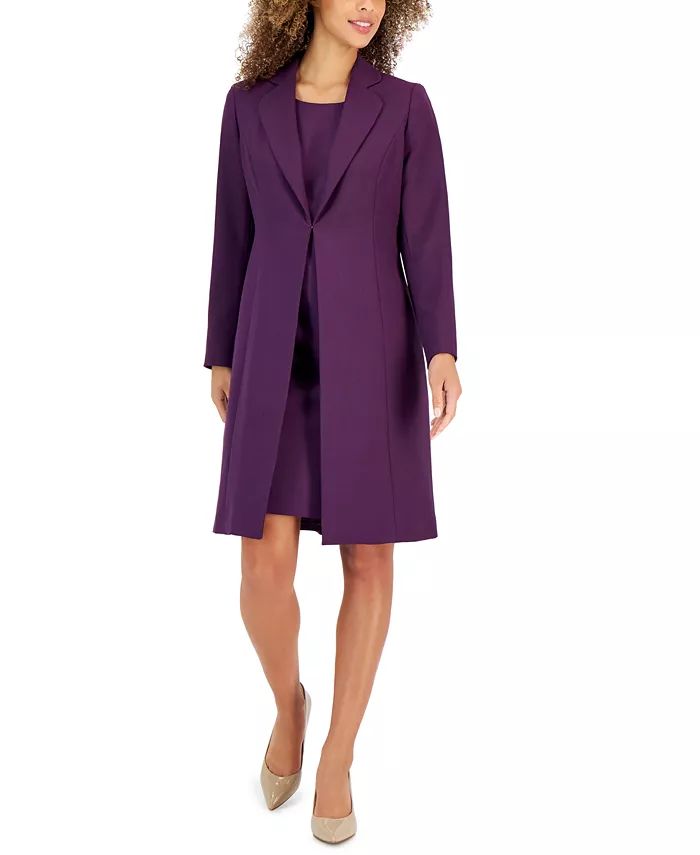 Le Suit Women's Crepe Topper Jacket & Sheath Dress Suit, Regular and Petite Sizes - Macy's | Macy's