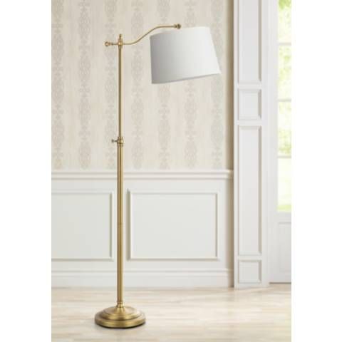 Wilmington Antique Brass Downbridge Floor Lamp | Lamps Plus