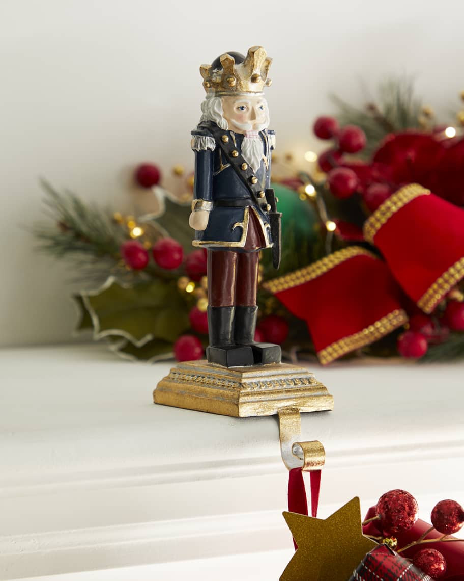 Neiman Marcus  King Nutcracker Stocking Holder | Neiman Marcus