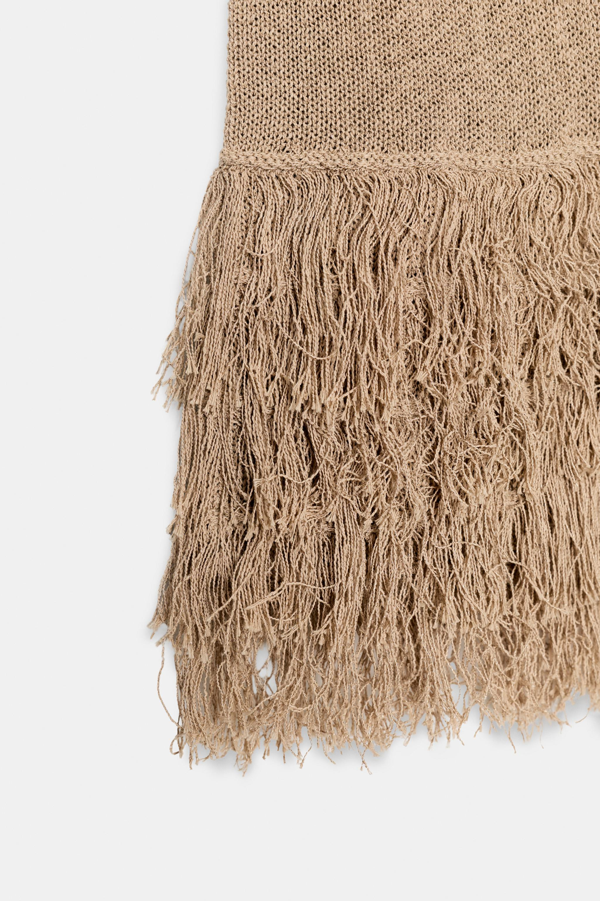 FRINGED KNIT TOP | Zara US