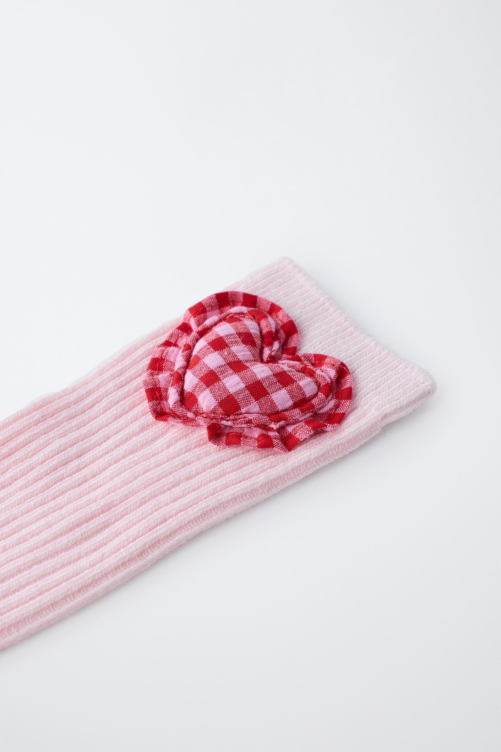 GINGHAM HEART SOCKS | Zara US