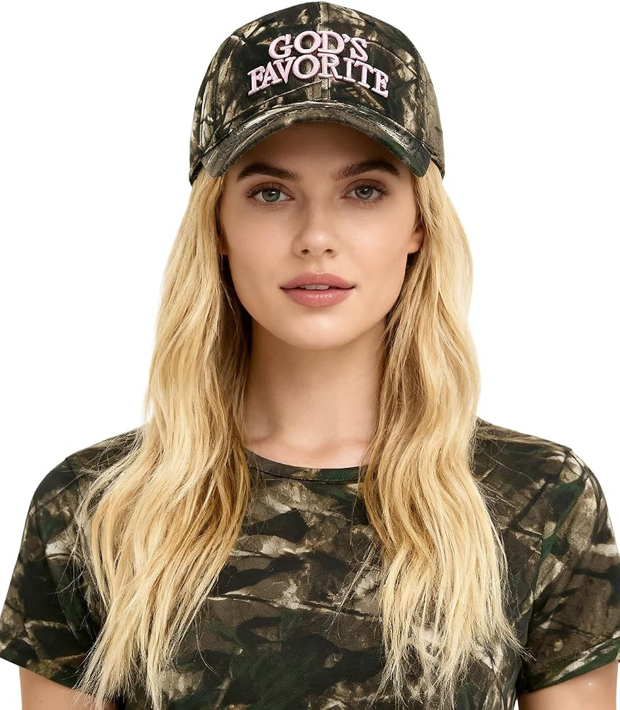 ZGMYC God's Favorite Hat Camouflage Baseball Cap for Women Men Camo Cotton Sun Hat Adjustable Sna... | Amazon (US)