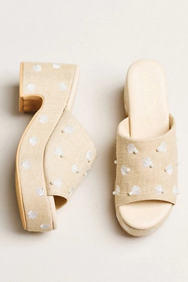 Matisse Exclusive Embroidered Platform Heeled Sandals | Anthropologie (US)