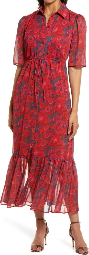 Crinkle Chiffon Shirtdress | Nordstrom | Nordstrom