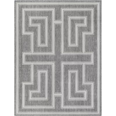 Livabliss 7 X 9 Gray Indoor/Outdoor Geometric Moroccan Area Rug | Lowe's