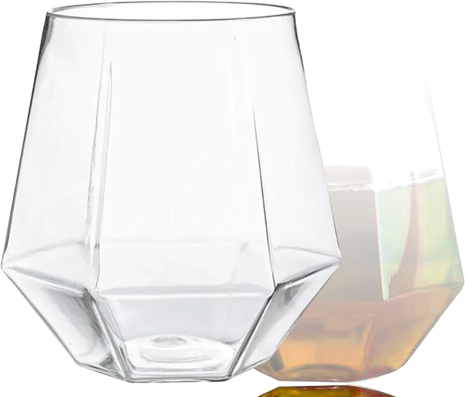 24 count Diamond Unbreakable Stemless Plastic Wine Champagne Glasses Disposable Shatterproof BPA-... | Amazon (US)