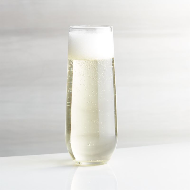 Stemless Flute Glass 9 oz. + Reviews | Crate and Barrel | Crate & Barrel