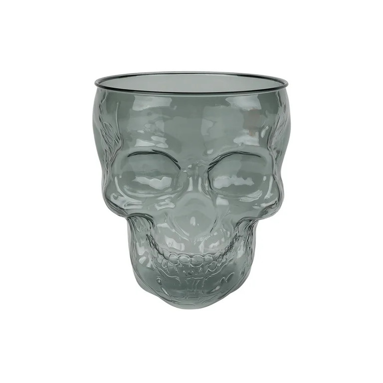 Way to Celebrate 4.5 Quart Acrylic Skull Bucket, Grey | Walmart (US)