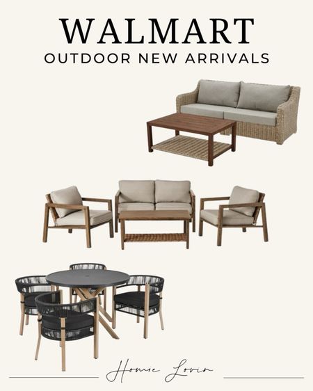 Walmart Outdoor New Arrivals 

furniture, home decor, outdoor furniture, conversation set, sofa, coffee table, outdoor dining set #Walmart 

Follow my shop @homielovin on the @shop.LTK app to shop this post and get my exclusive app-only content!

#LTKSaleAlert #LTKSeasonal #LTKHome